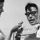 Lena Horne holds up an NAACP banner while speaking with NBC News' Nancy Dickerson at the 1963 March on Washington. (NBCU Photo Bank via Getty Images)